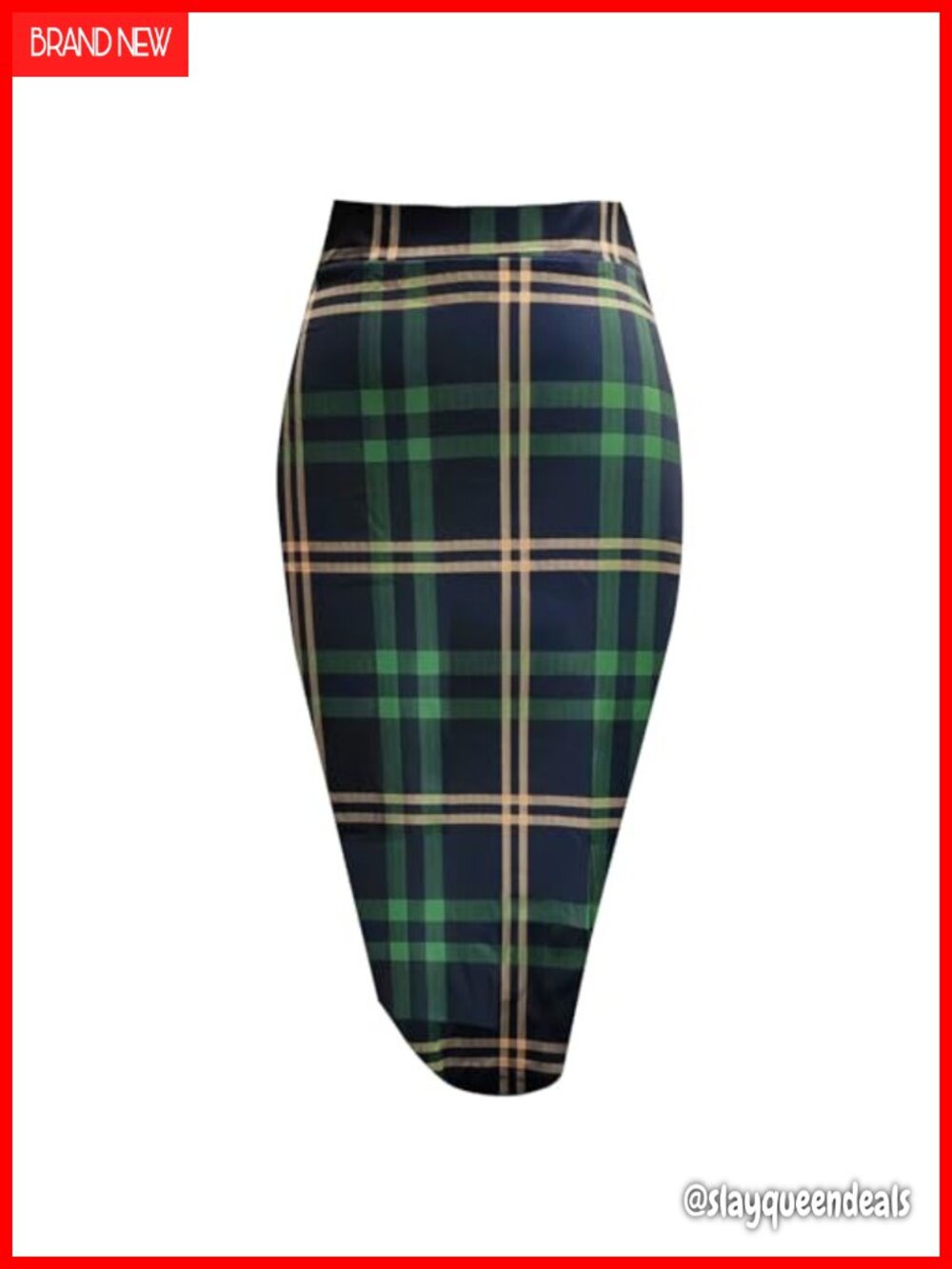 High Waist Bodycon Pencil Skirt Stretch Slit Work Party Casual